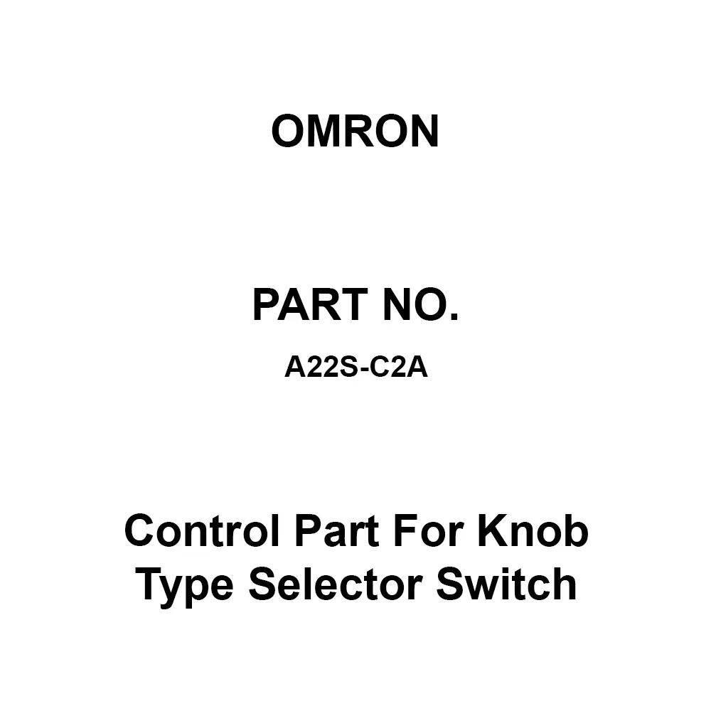 Omron Control Part For Knob Type Selector Switch, A22S-C2A