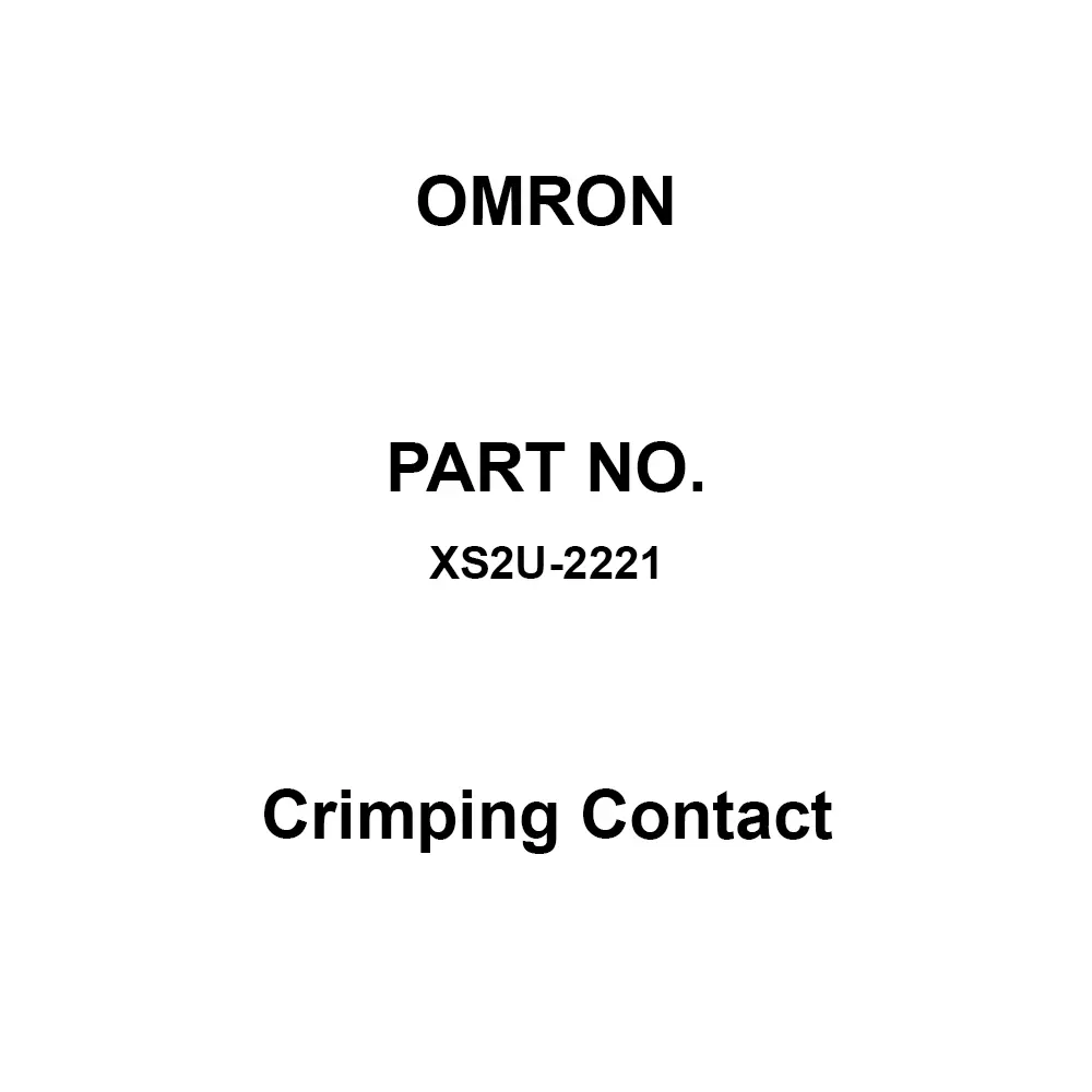 Omron Crimping Contact 0.18-0.3 mm², XS2U-2221