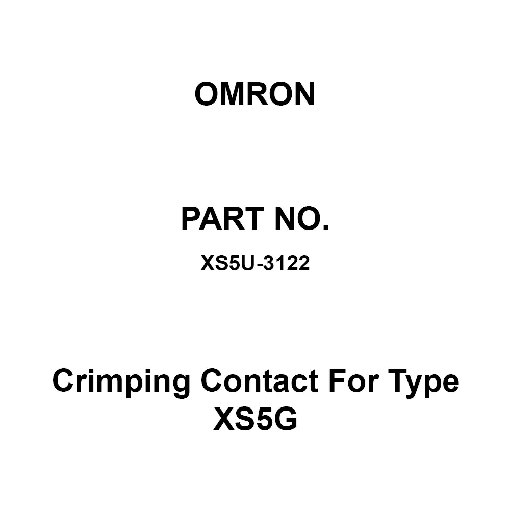 Omron Crimping Contact For Type XS5G, XS5U-3122