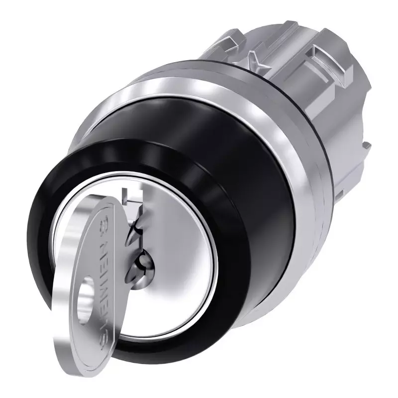 Siemens SIRIUS ACT 3SU10 3-Position Key Switch Head, Latching, 22mm Cutout, 3SU1050-4BL41-0AA0