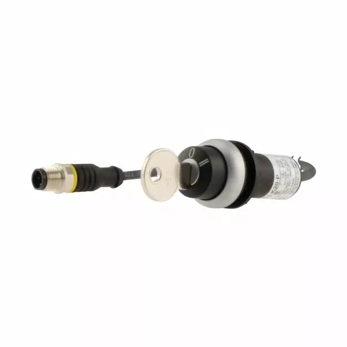 EATON 3-position Key Switch Head, Momentary, 22.5 mm Cutout, 186202 C22-WS3-MS1-K20-P1