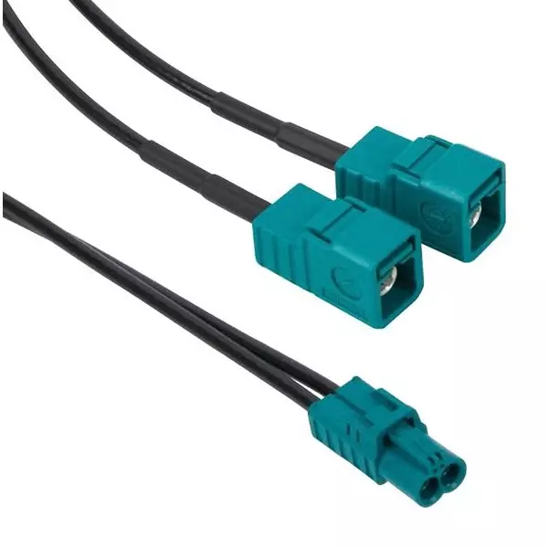 AMPHENOL RF Cbl, Mini Fakra Typ A Jack-2X Jack, 6", 095-820-228-006.