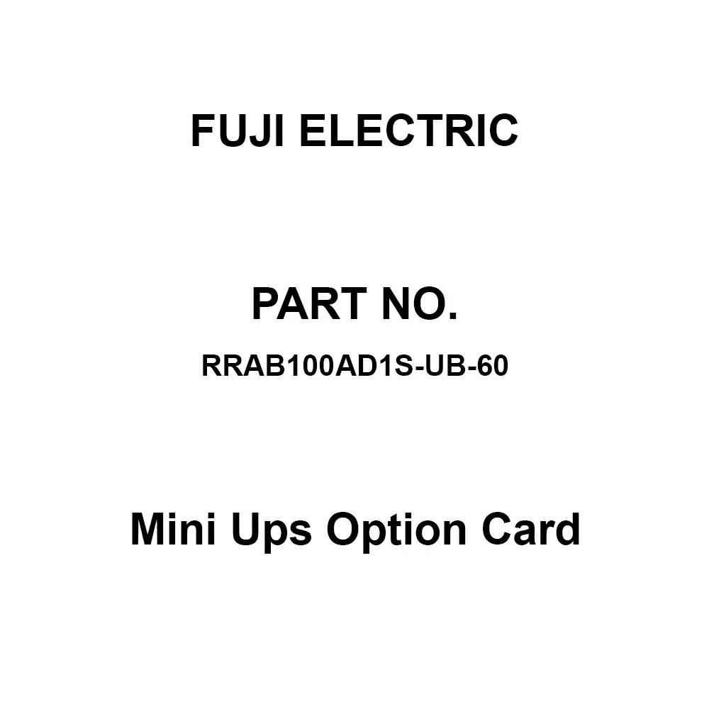 Fuji Electric Mini Ups Option Card 520x750x1050 mm, RRAB100AD1S-UB-60