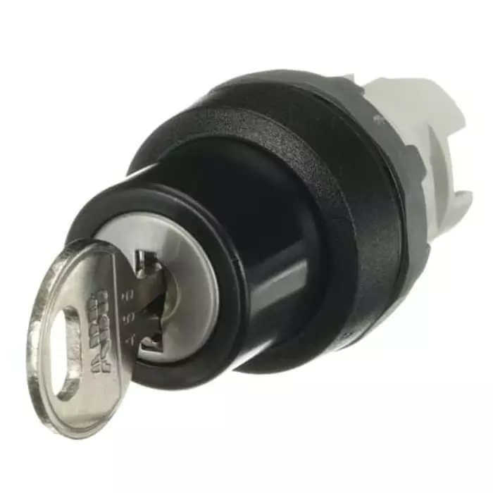 ABB Modular 2-position Key Switch Head, Latching, 22mm Cutout, 1SFA611280R1001M2SSK1-101