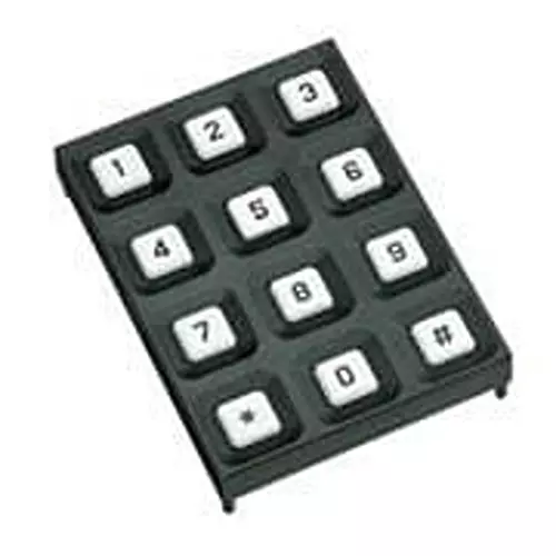 GRAYHILL Switch Cap Black on White for Keyboard Switch, 84BB-0008-A
