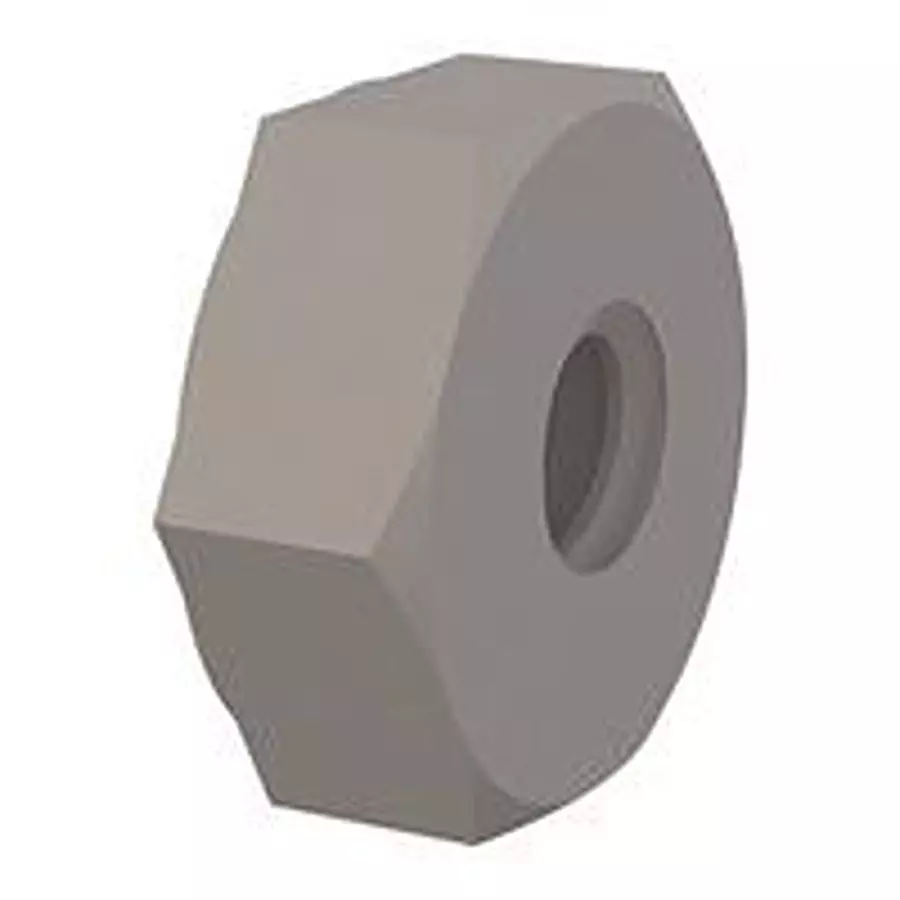 ESSENTRA COMPONENTS Hex Nut, 6-32 Thread, Natural, Nylon, 0400632Hn