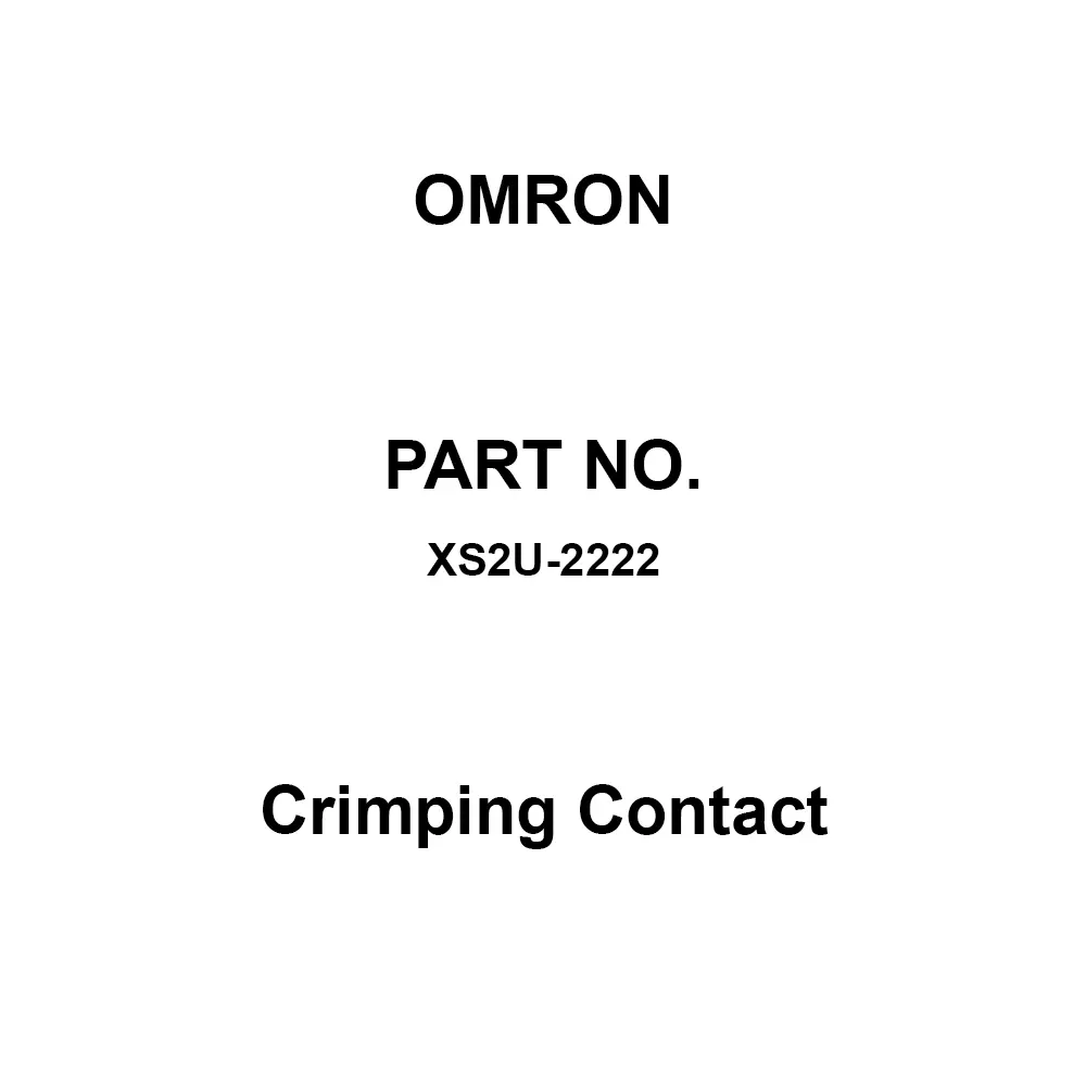 Omron Crimping Contact For XS2C (Slit Dimension: 0 -1)