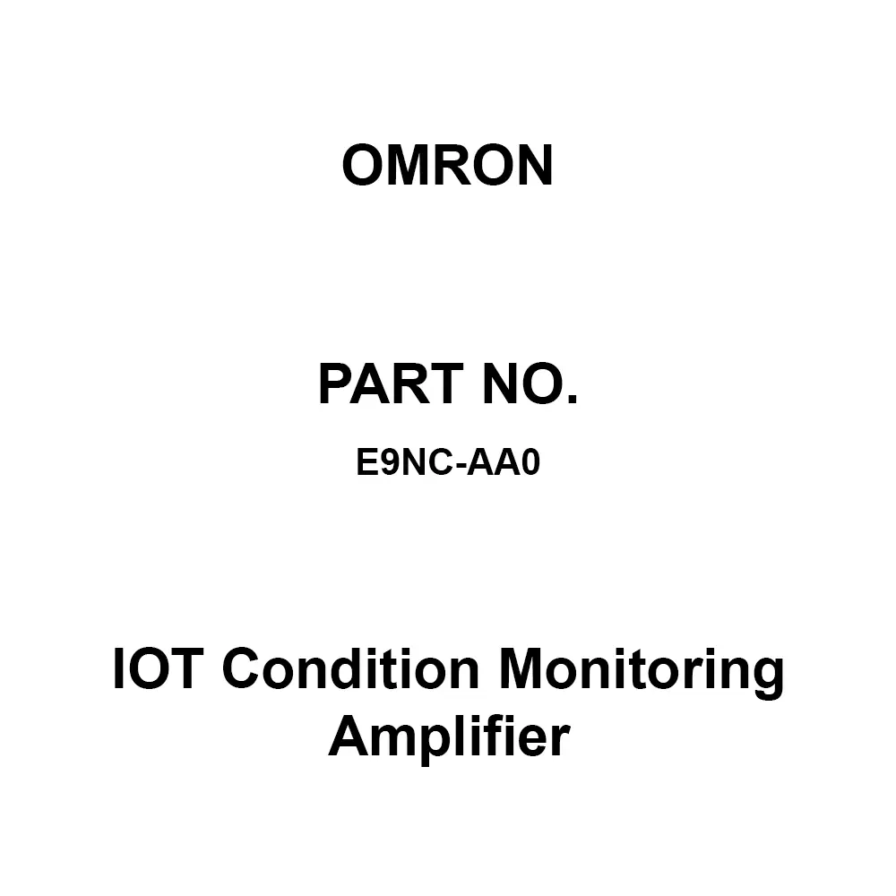 Omron IOT Condition Monitoring Amplifier 2 Outputs, E9NC-AA0