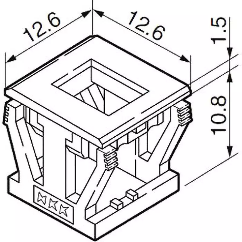NKK SWITCHES Square Mounter Gray Color, AT-531