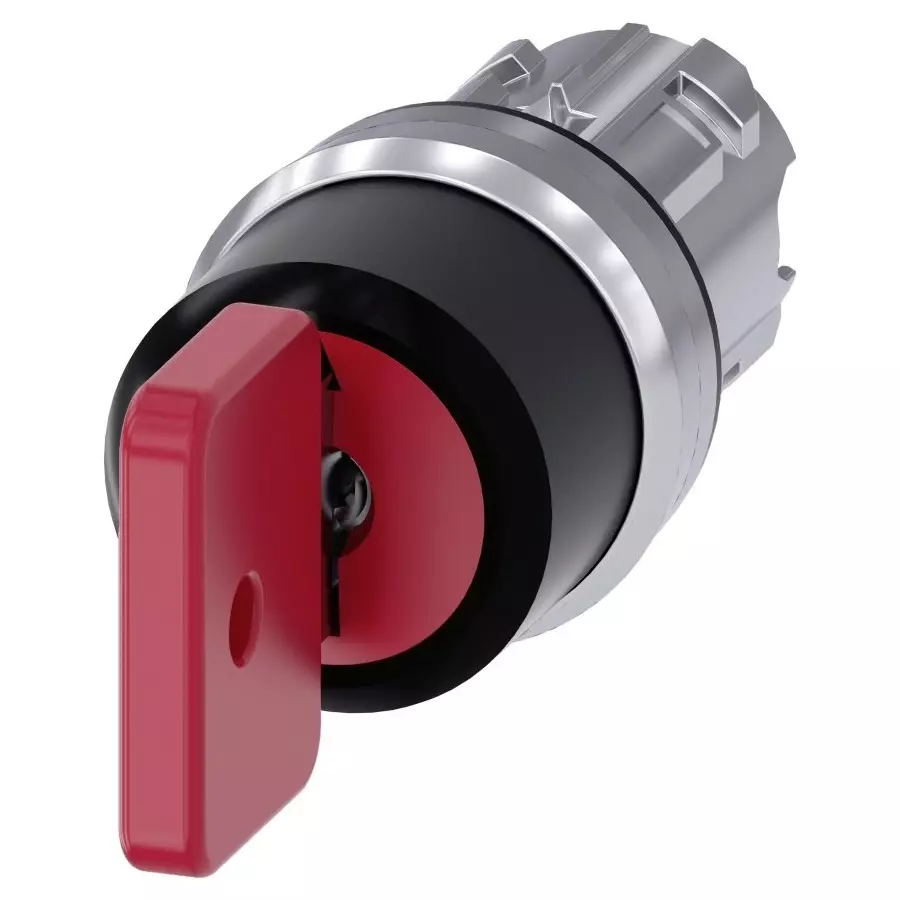 Siemens SIRIUS ACT 3SU10 3-Position Key Switch Head, Latching, 22mm Cutout, 3SU1050-4FL11-0AA0
