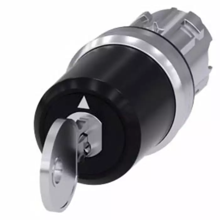 Siemens SIRIUS ACT 3SU10 3-Position Key Switch Head, Momentary, 22mm Cutout, 3SU1050-5BN01-0AA0