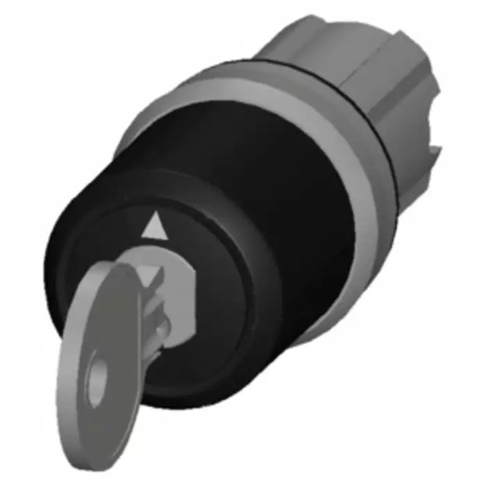Siemens SIRIUS ACT 3SU10 3-Position Key Switch Head, Momentary, 22mm Cutout, 3SU1050-5BN01-0AA0