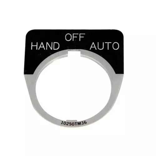 EATON Legend Plate, Man Off Auto for Roto-Push Operators, Selector Switches, 10250TM68