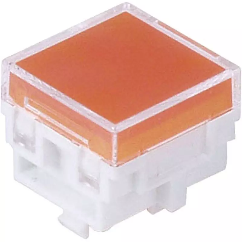 NKK SWITCHES Square Illumination Button Transparent Color, AT-4162-Y