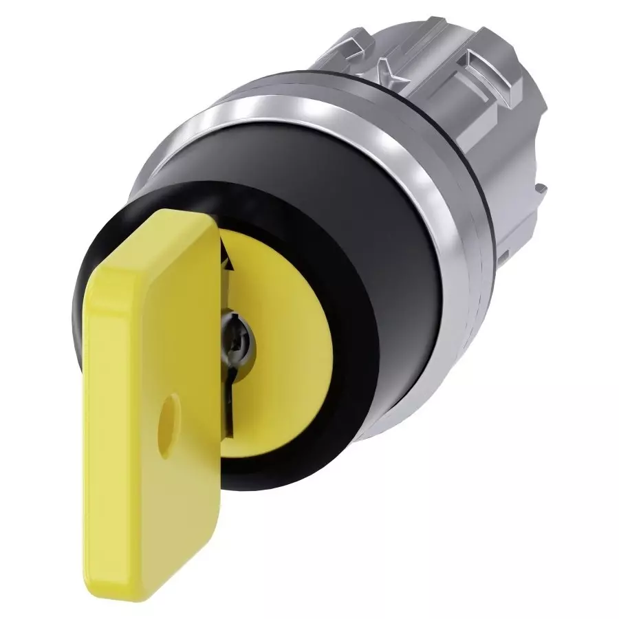 Siemens SIRIUS ACT 3SU10 3-Position Key Switch Head, Momentary, 22mm Cutout, 3SU1050-4JP31-0AA0