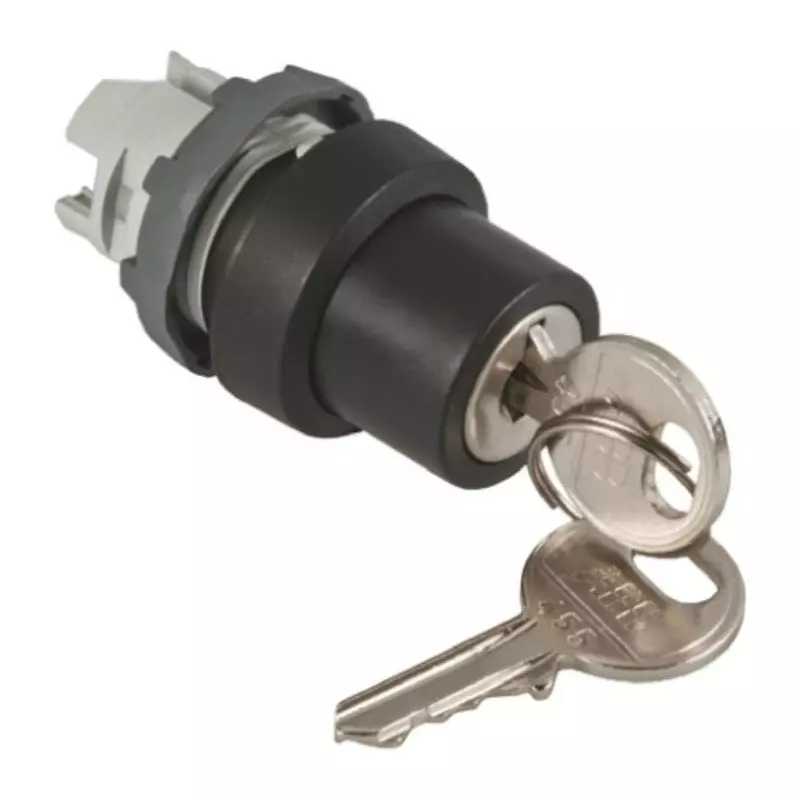 ABB Modular 2-position Key Switch Head, Latching, 22mm Cutout, 1SFA611281R1001M2SSK2-101