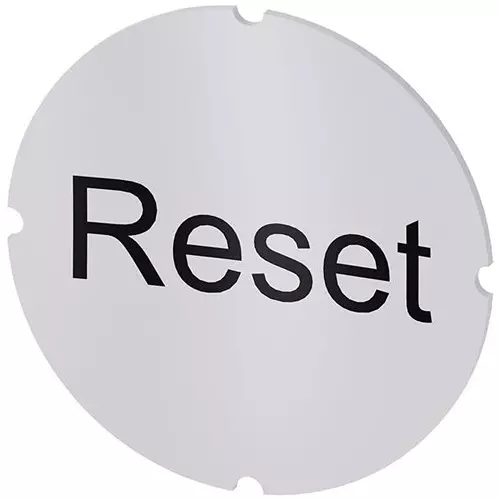 Siemens Insert Label, Reset for Pushbutton Switches, 3SU19000AB710DU0