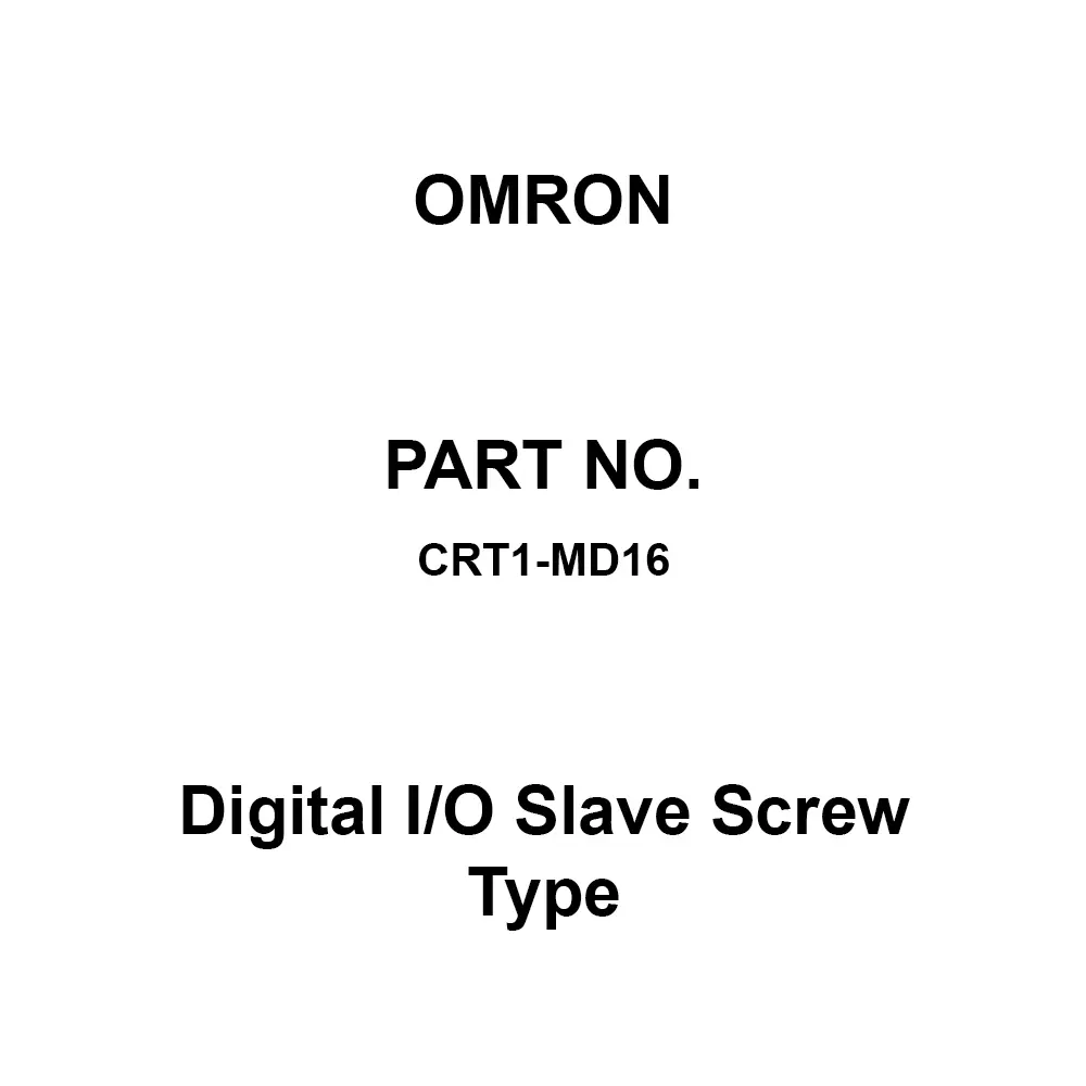 Omron Digital I/O Slave Screw Type Multi-Feed Type, CRT1-MD16