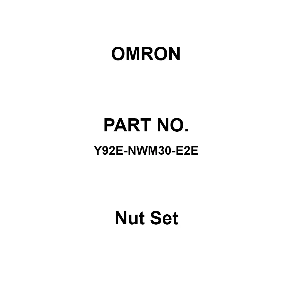 Omron Nut Set Φ30 mm Suitable Dia, Y92E-NWM30-E2E