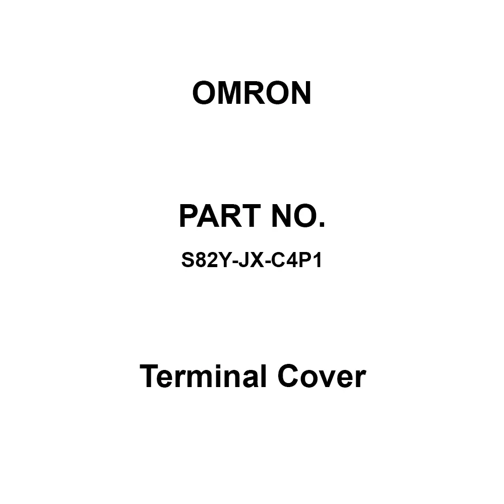 Omron Terminal Cover, S82Y-JX-C4P1