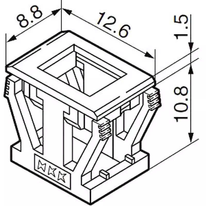 NKK SWITCHES Square Mounter Gray Color, AT-530