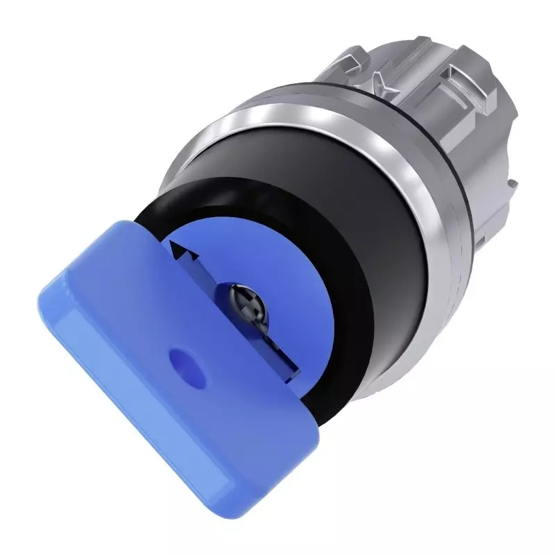 Siemens SIRIUS ACT 3SU10 2-Position Key Switch Head, Latching, 22mm Cutout, 3SU1050-4GF21-0AA0