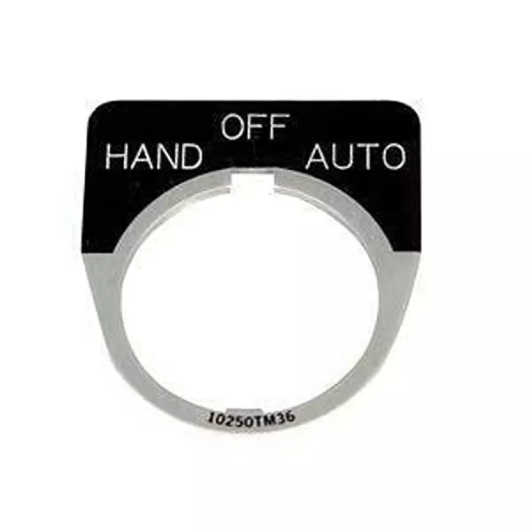 EATON Legend Plate, Man Auto for Roto-Push Operators, Selector Switches, 10250TM67
