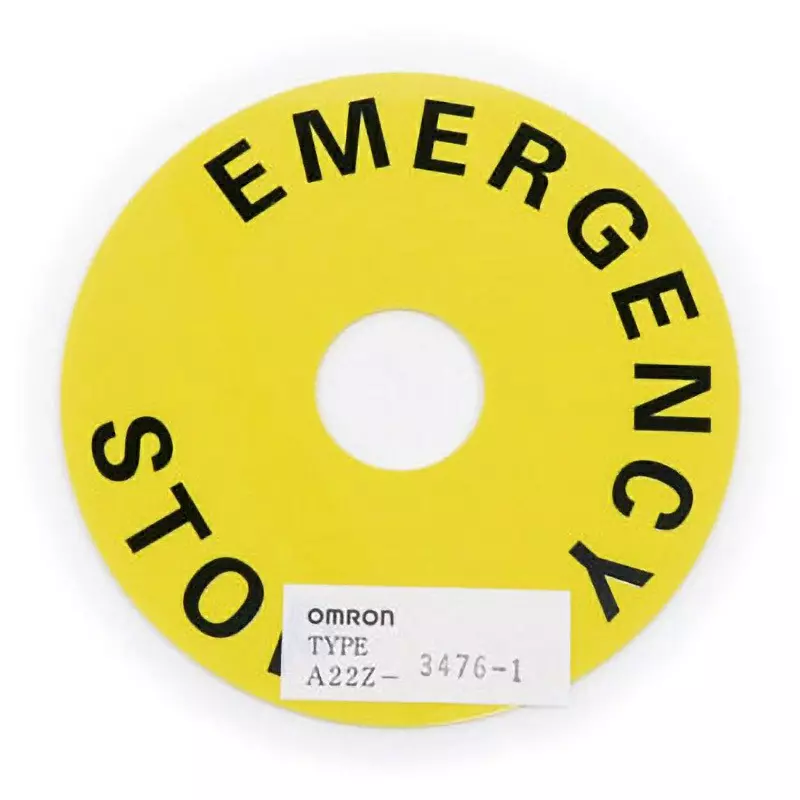 Omron Engraving Plate For Emergency Stop, A22Z-3476-1