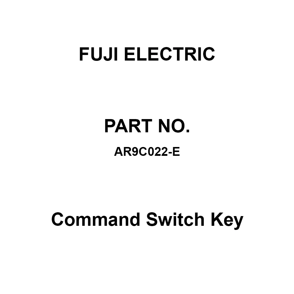 Fuji Electric Command Switch Key E Type, AR9C022-E (Pack of 2)