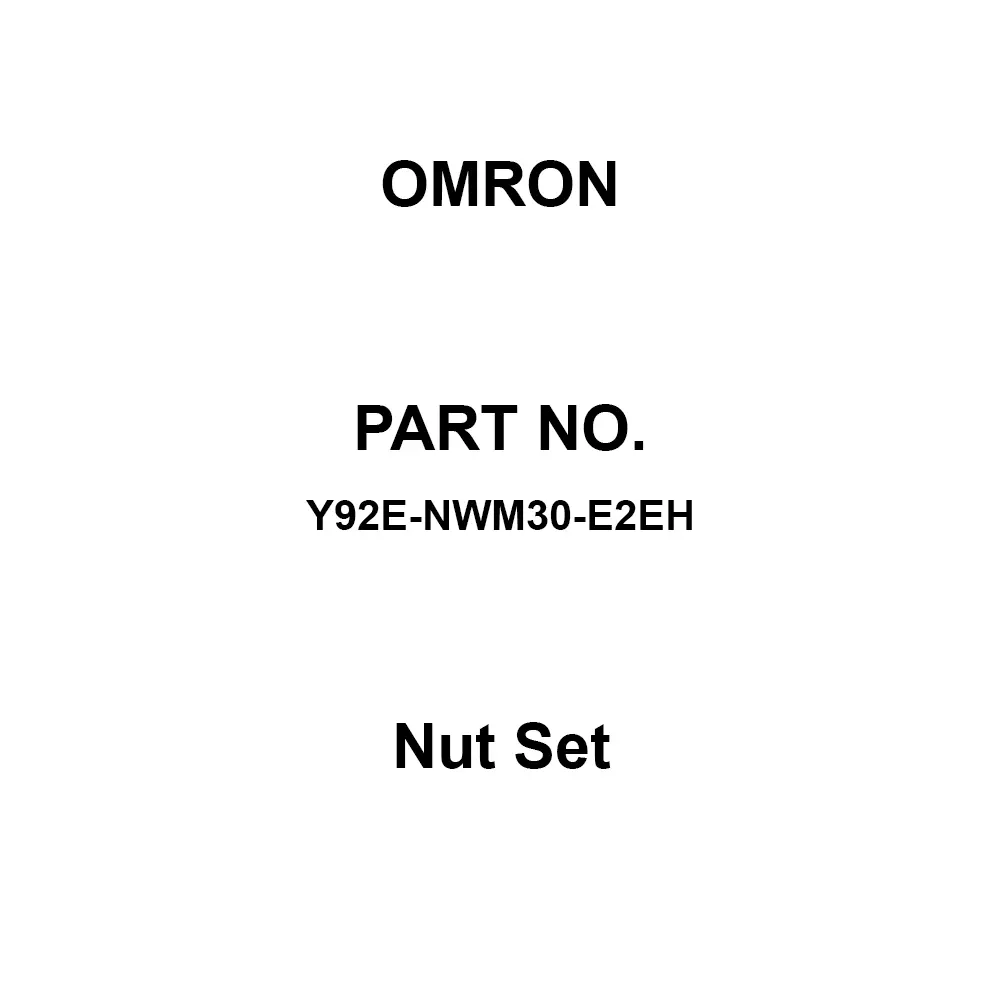 Omron Nut Set Φ30 mm Suitable Dia, Y92E-NWM30-E2EH