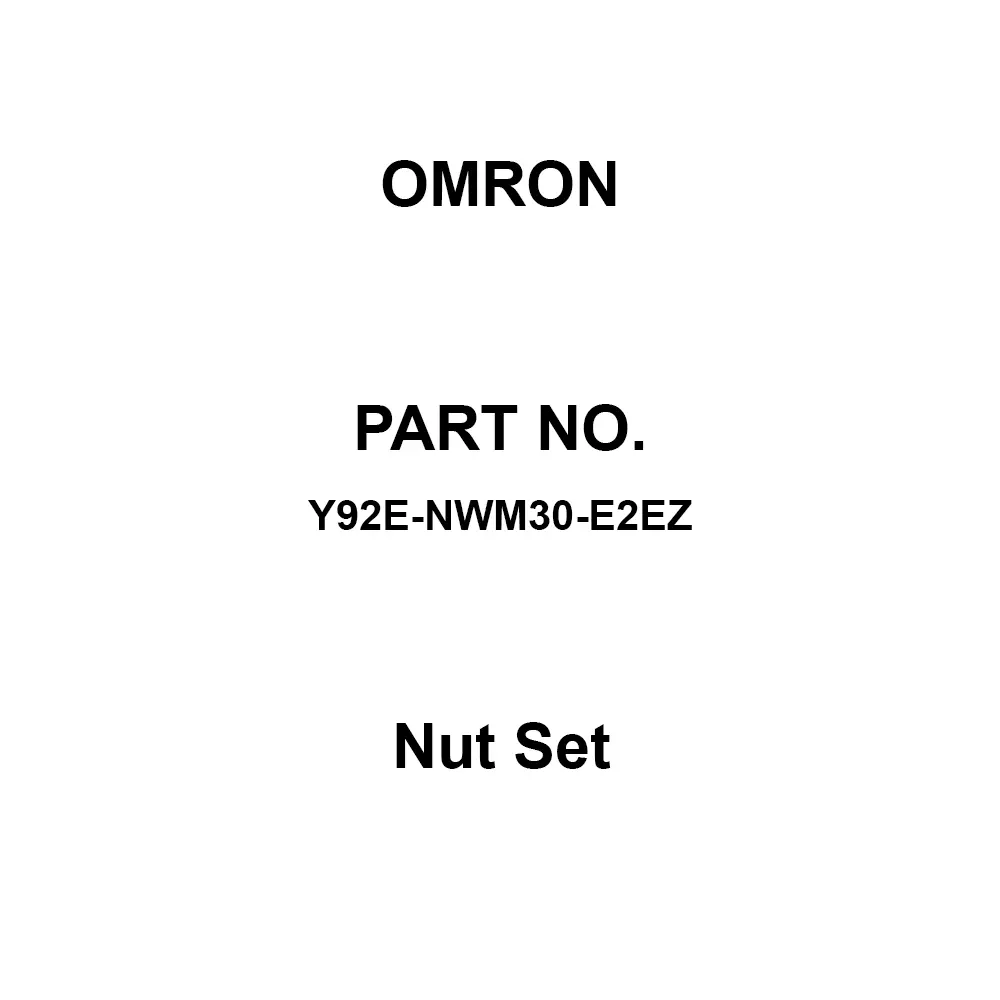 Omron Nut Set Φ30 mm Suitable Dia, Y92E-NWM30-E2EZ