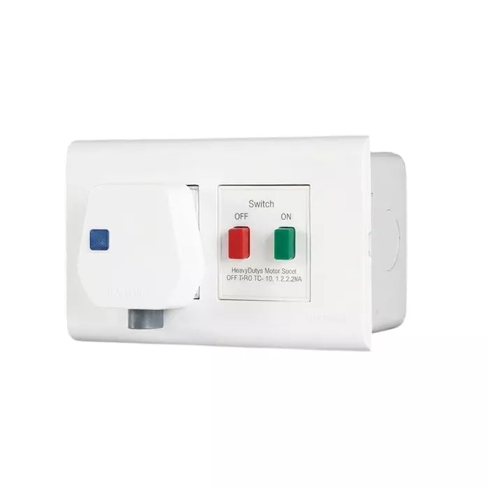 Havells 4 Module Combined Box with Motor Starter and 6 A/16 A Heavy Duty Socket, ACVCKSW041