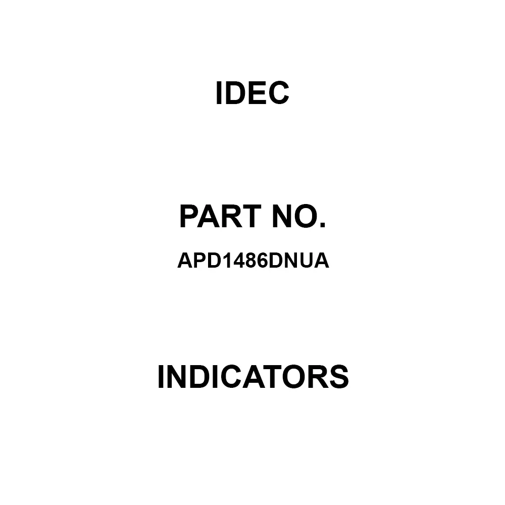 IDEC Indicators LED Panel Mount 480 V Amber for TWND Series, APD1486DNUA