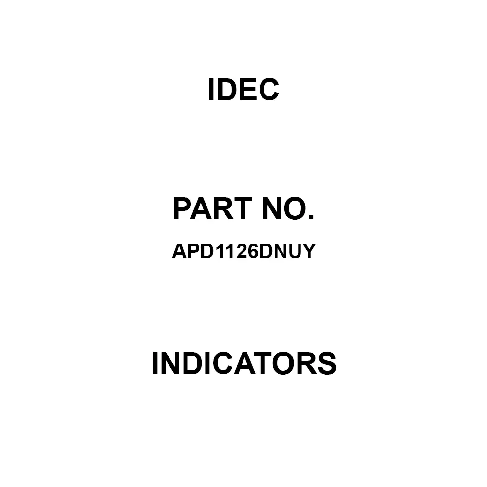 IDEC Indicators LED Panel Mount 120 V Yellow for TWND Series, APD1126DNUY