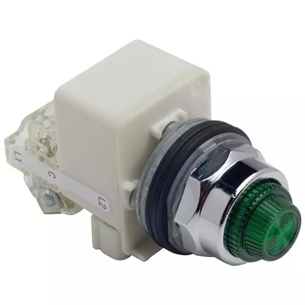 Schneider Electric Indicators Pilot Light Panel Mount for Pushbutton Switches, 9001KT38LGG31