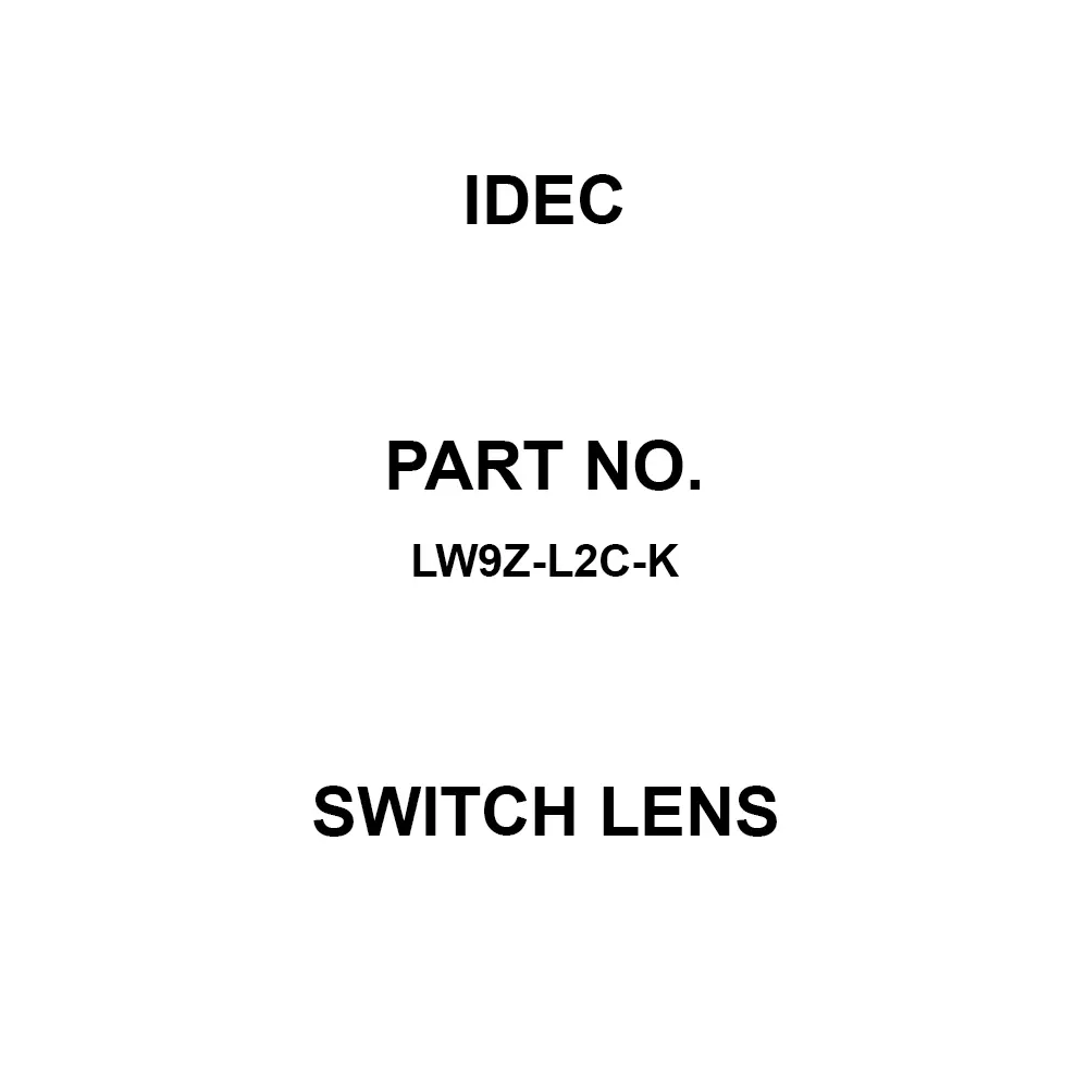 IDEC Switch Lens Light Duty for Pushbutton Switches, LW9Z-L2C-K