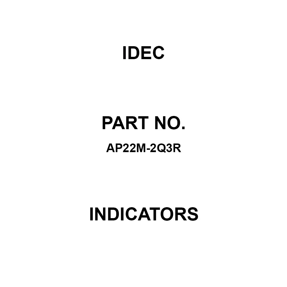 IDEC Indicators LED Panel Mount 12 V Red for AP22M Series, AP22M-2Q3R