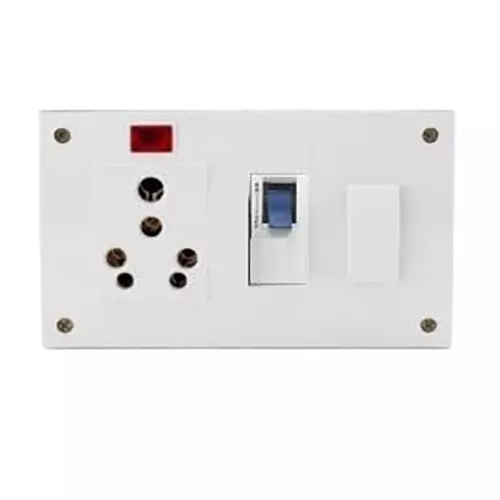 GENERIC Heavy Duty Switchboard 6/16 Amp 3-Pin with Built-in Safety MCB, Fuse & Indicator, HDB16A-1