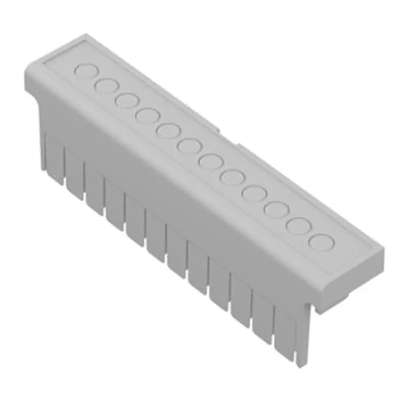 RS PRO Cover Terminal Cover 71.0x13.6 mm ABS Grey, 2383982