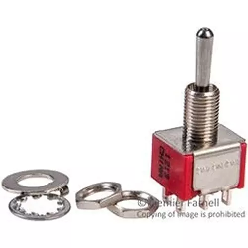 ALCOSWITCH - TE CONNECTIVITY Toggle Switch, TOGGLE, DPDT, 5A, 125V, A207SYZQ04