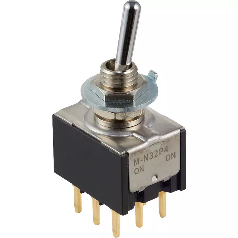 NKK SWITCHES Toggle Switch 3 Pole Basic Lever Mechanism, M-N33P4S