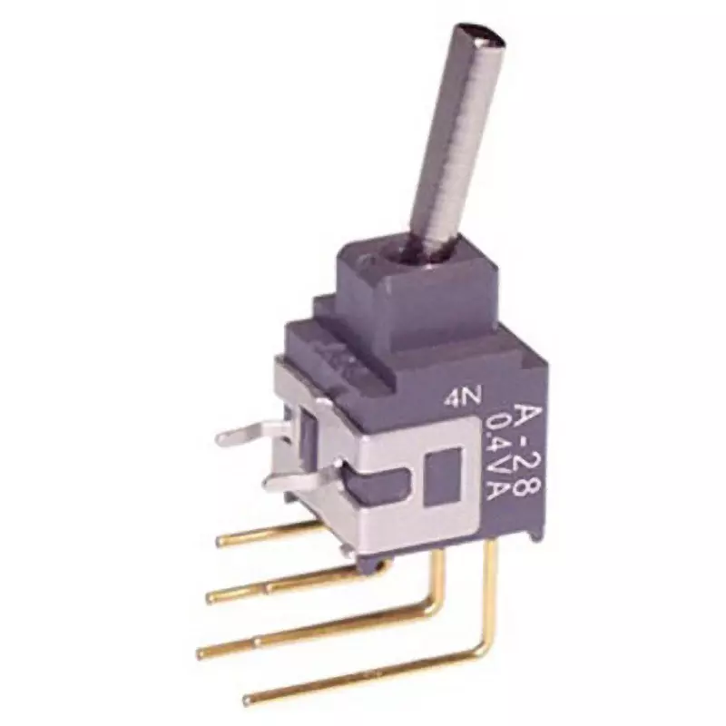 NKK SWITCHES A Series Non-Illuminated Toggle Switch 2 Pole Flat Lever, A-28EV
