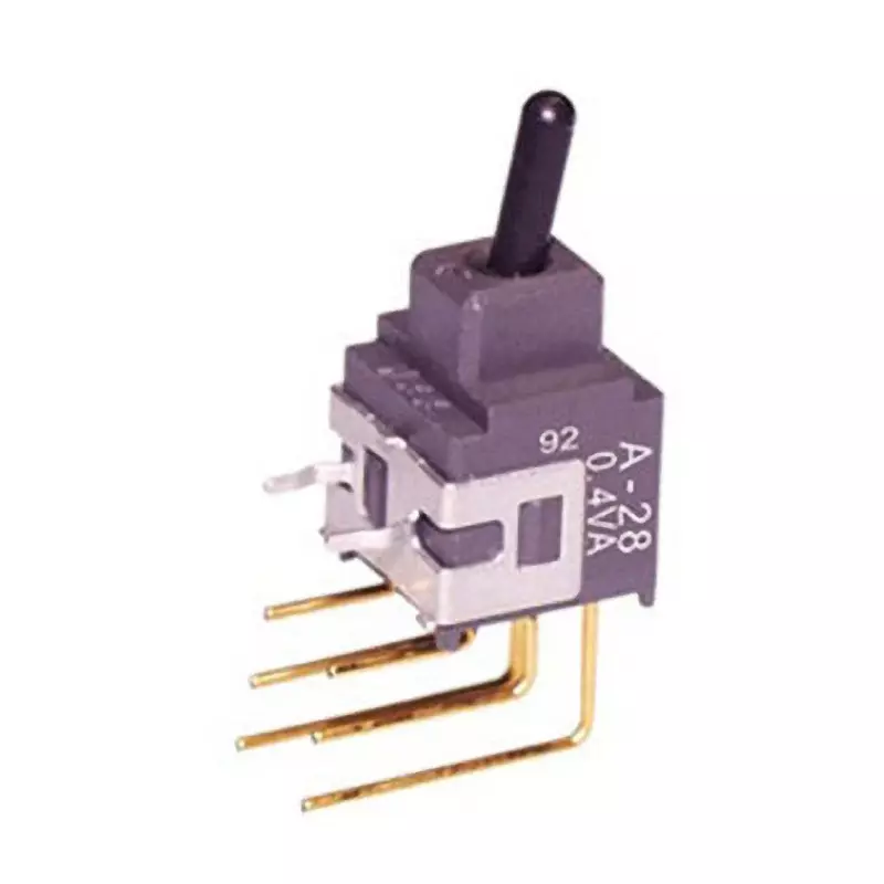 NKK SWITCHES A Series Non-Illuminated Toggle Switch 2 Pole Short Plastic Lever, A-28J2V