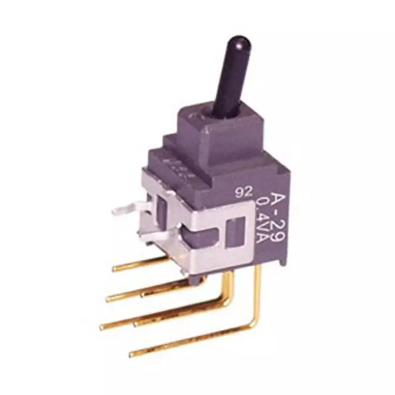 NKK SWITCHES A Series Non-Illuminated Toggle Switch 2 Pole Short Plastic Lever, A-29J2V