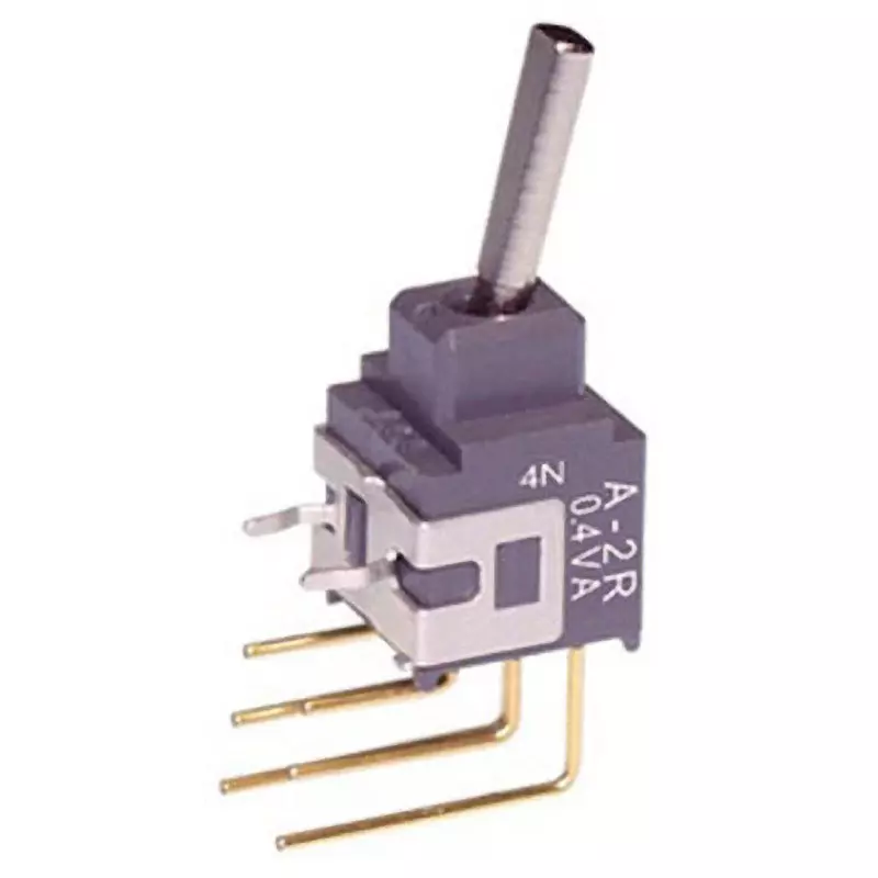 NKK SWITCHES A Series Non-Illuminated Toggle Switch 2 Pole Flat Lever, A-2REV