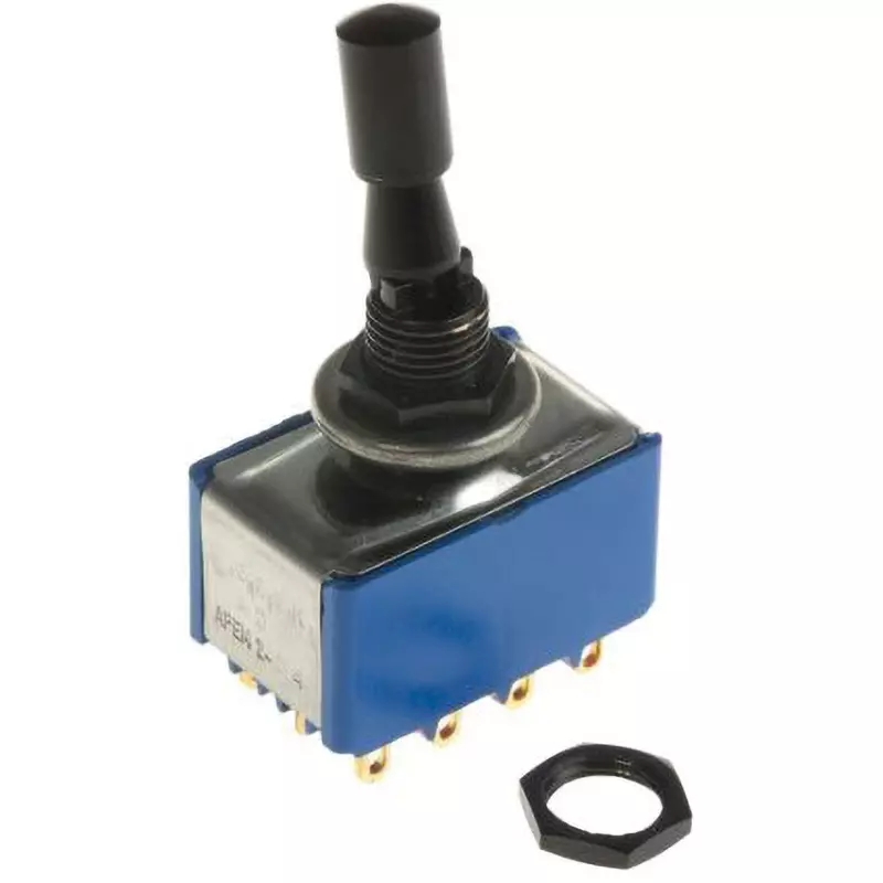 APEM Toggle Switch Solder Terminal 10 mΩ Contact Resistance, 5666ADBGK2V