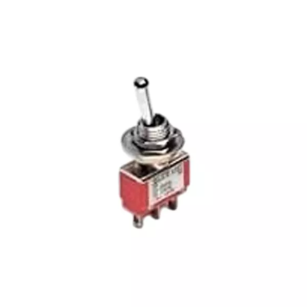 TE CONNECTIVITY Toggle Switch Non-Illuminated Solder Lug Termination 400 mA Bat Actuator 20 V DC, A105SYZB04