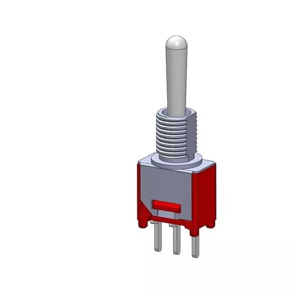 Dailywell Toggle Switch Non-Illuminated Solder Pin Termination 1 & 3 Amp 28 V DC, 2MS3T1B1M2QES
