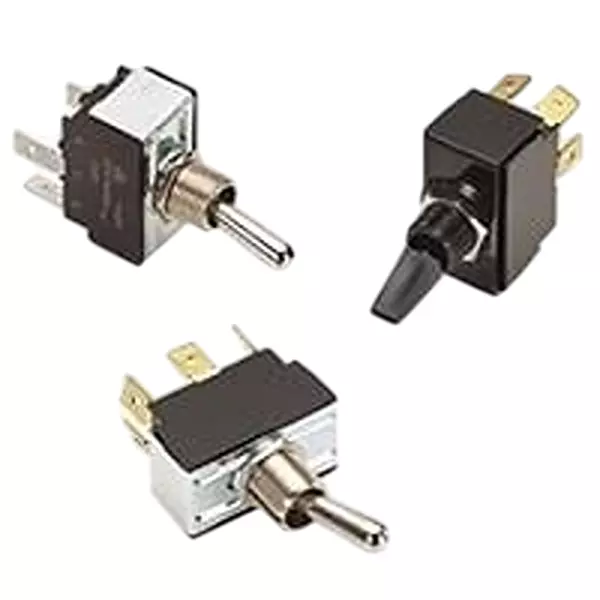 CARLING TECHNOLOGIES Toggle Switch Non-Illuminated Quick Connect Termination 15 Amp Bat Actuator, 2GA51-73