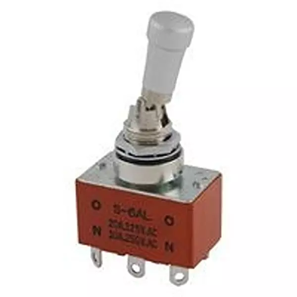 NKK SWITCHES Toggle Switch, TOGGLE, DPDT, 20A, 125VAC, S6AL